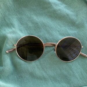 Oliver Peoples Round Sunglasses - Gold and Black